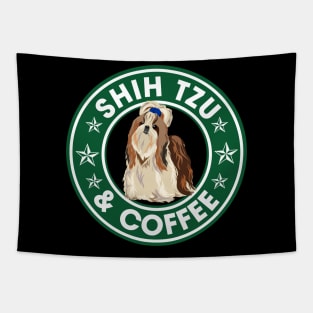 Shih Tzu And Coffee Tapestry