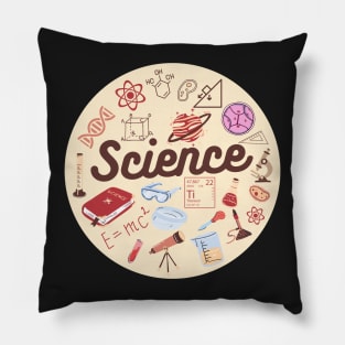 Science Physics Maths Biology Chemistry Illustration, Shapes & Formula Pillow