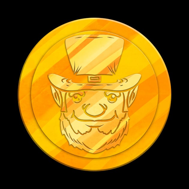 A Coin With A Leprechaun For St. Patricks Day by SinBle