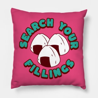 Search Your Fillings, Funny Puns On Onigiri Sushi Pillow