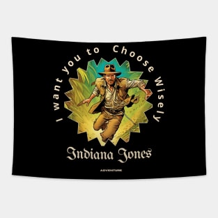 Indiana Jones victor illustration designe Tapestry