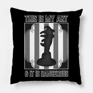 This is My Art and it is Dangerous Beetlejuice Fan Art Delia Deetz Sculpture Pillow