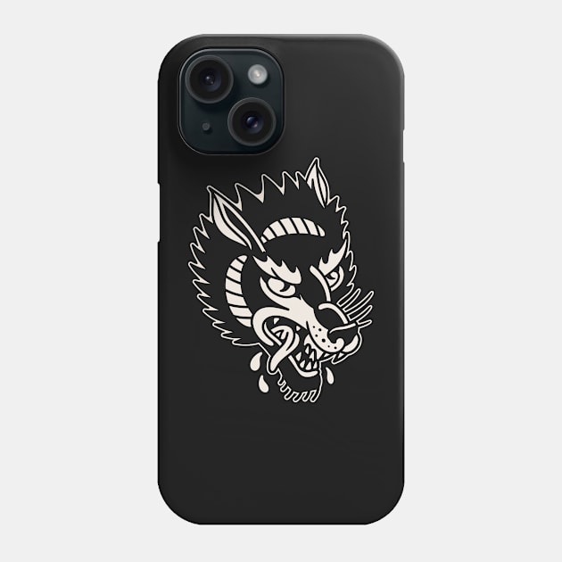 Traditional wolf Phone Case by Inkshit13