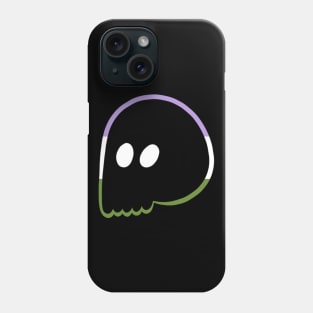 Cute Emo Skull (Genderqueer Colors) Phone Case