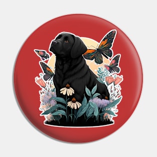 Black Labrador Retriever Pin