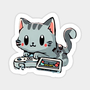 Cat playing games Magnet