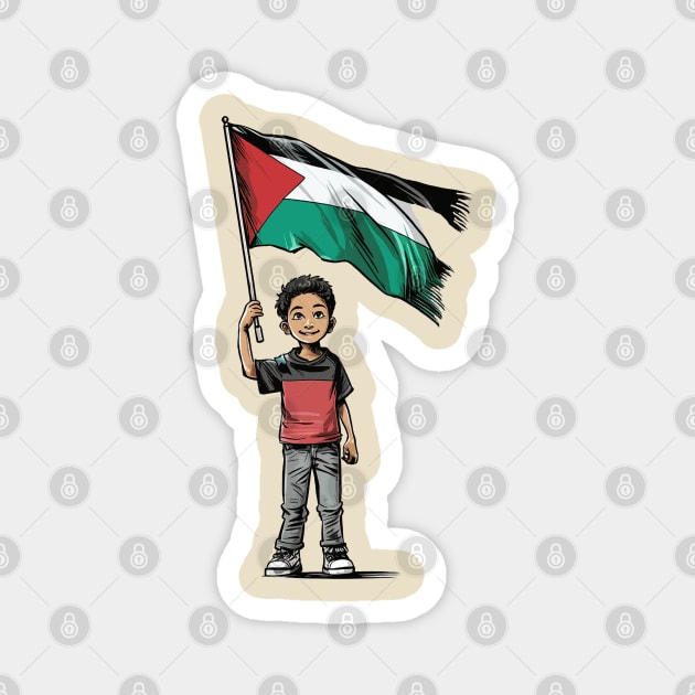 Palestine Children Magnet by lomdor