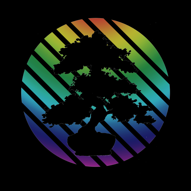 Bonsai Tree Rainbow Circle by ZeichenbloQ