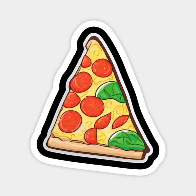 Cartoon Pizza Slice Magnet by ZiaZiaShop