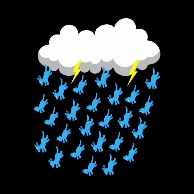 DARK RAIN CLOUD RAINING CATS AND DOGS by Cat In Orbit ®