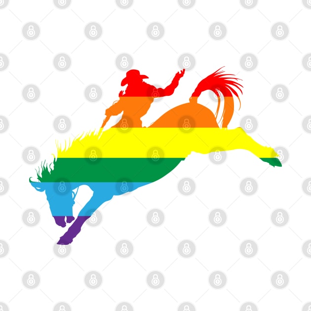 Bronco Rider 1: Pride Flag by ziafrazier