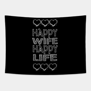 Happy wife happy life Tapestry