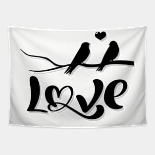 Love.Two Birds Tapestry