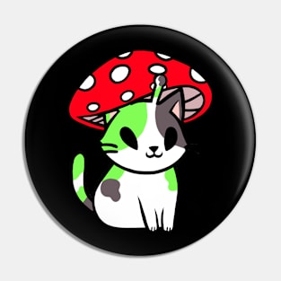 Alien Calico Cat Mushie Pin