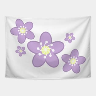 Spring Time Purple Blossom Flower Clusters Tapestry