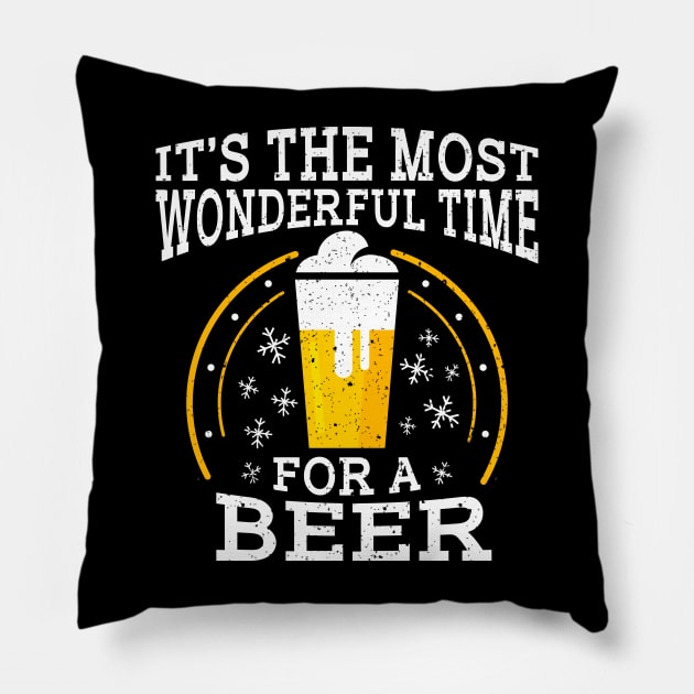 Its The Most Wonderful Time For A Beer Pillow by stuffbyjlim