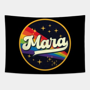 Mara // Rainbow In Space Vintage Style Tapestry