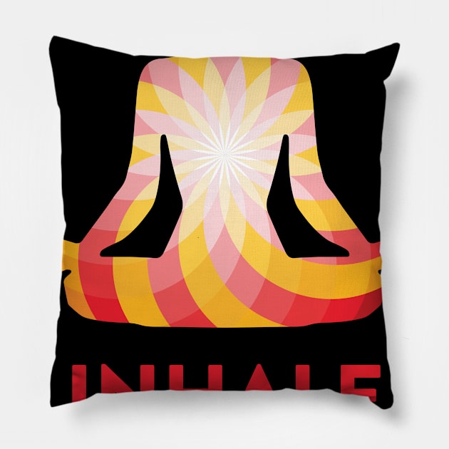 Do Yoga Stay Fit - Inhale Exhale Pillow by Walking Millenial