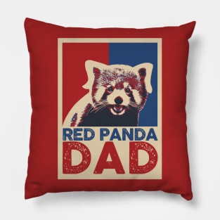 Red Panda Dad Pop Art Style Pillow