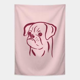 Petit Brabancon (Pink and Burgundy) Tapestry