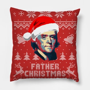 Thomas Jefferson Father Christmas Pillow