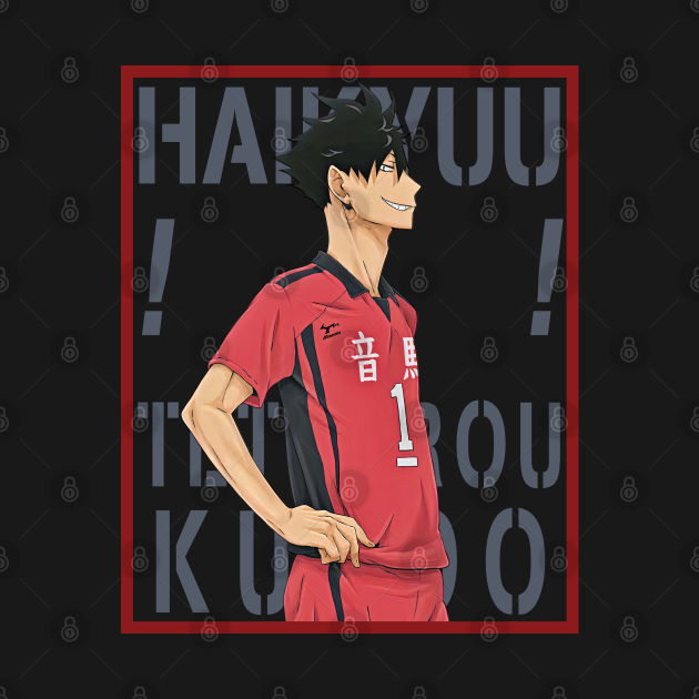 haikyuu tetsurou kuroo background textcolored tetsuro kuroo crewneck sweatshirt