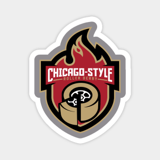 CSRD Flame Logo Gold Border Magnet