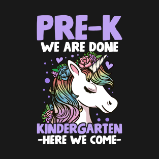 Pre-K Last Day of School Graduation Unicorn T-Shirt