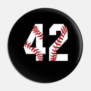 Baseball Number 42 #42 Baseball Shirt Jersey Favorite Player Biggest Fan Pin