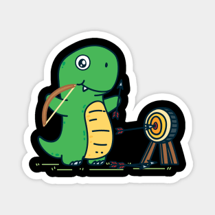 Cute Archery Dinosaur Magnet