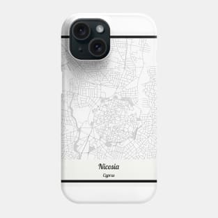 Map of Nicosia - Cyprus Phone Case