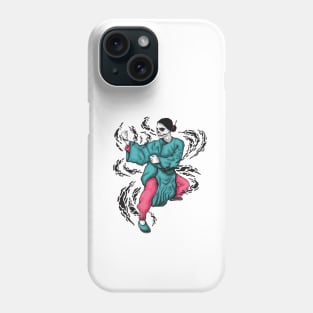 kung fu skull girl Phone Case