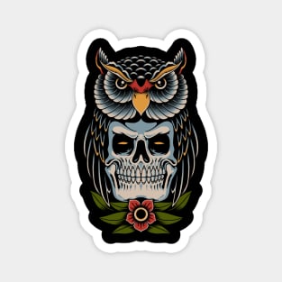 Owl Skull Magnet