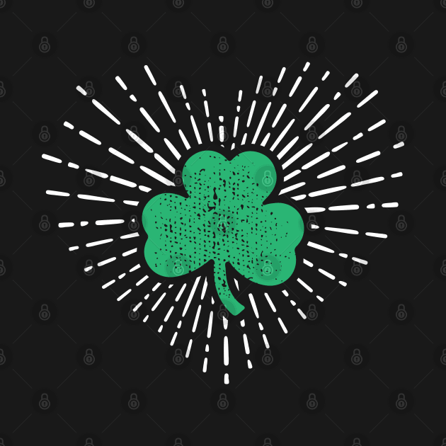 Irish Shamrock Heart Badge by Tingsy