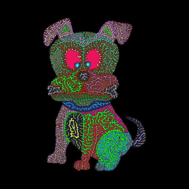 Psychedelic Puppy by NightserFineArts