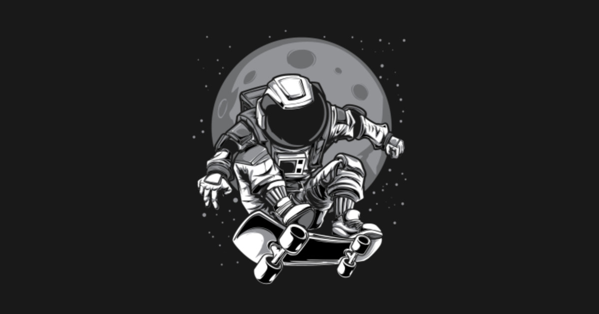 Astronaut Skate in the Space - Skate - Mask | TeePublic