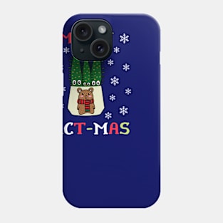 Merry Cact Mas - Eves Pin Cacti In Christmas Bear Pot Phone Case