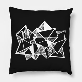 Black and white Geometric Abstract Pillow