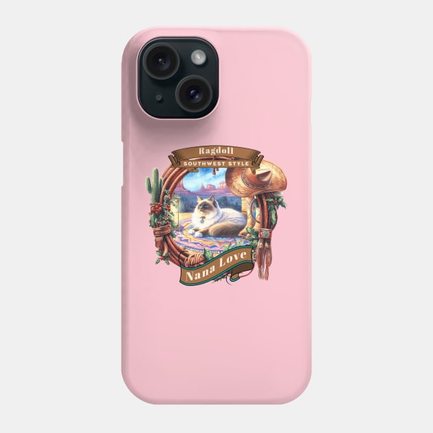 Sedona Cat Southwest Style Nana Love 53R Phone Case by catsloveart