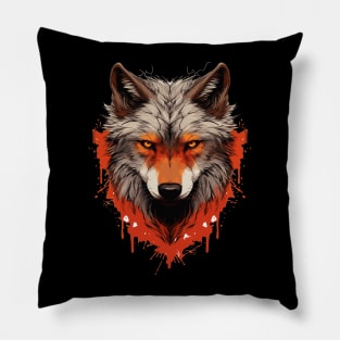 Wild Majesty: Wolf's Gaze Pillow