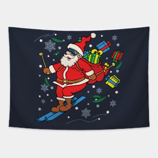 The Santa Ski Tapestry