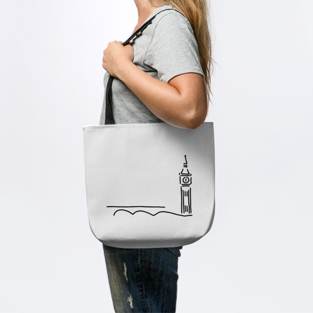 My Daily Women Tote Shoulder Bag London Big Ben Doodle Handbag Large