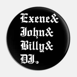 X the band: Experimental Jetset style Pin