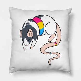 Pansexual Pride Rat Pillow