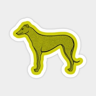 Detailed Greyhound Dog Drawing - for animal lovers Magnet