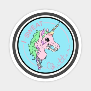 I Sweat Glitter Unicorn Magnet