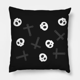 Skulls and Crosses Pillow