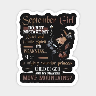 September Girl Child Of God Magnet