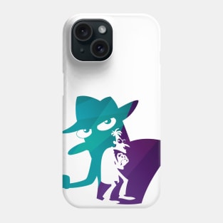 DoofenPerry Purple and Teal Silhouette Phone Case