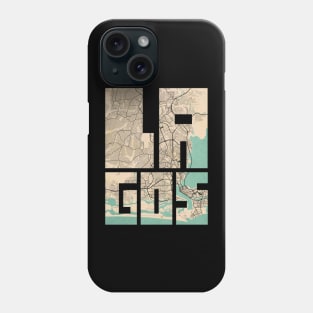 Lagos, Nigeria City Map - Vintage Phone Case